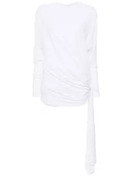 Платье с драпировкой Christopher Esber, белый