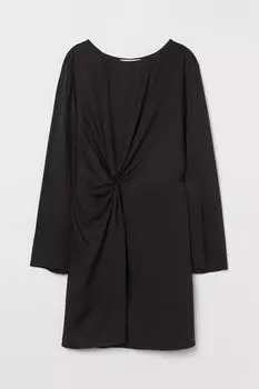Платье с драпировкой H&amp;M, черный