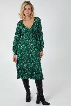 Платье с драпировкой и запахом на талии Blue Vanilla, зеленый