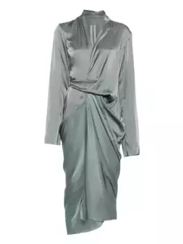 Платье с драпировкой Rick Owens, синий