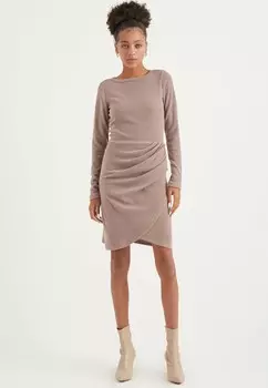 Платье с драпировкой Tbn, серый