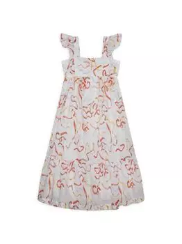 Платье с фатой без рукавов и принтом для маленькой девочки Chlo, разноцветный