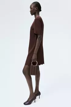Платье с фестончатыми краями H&M, красный