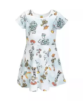 Платье с фигурным вырезом из французской махровой ткани для девочек до (18 месяцев – 14–16) Disney, черный