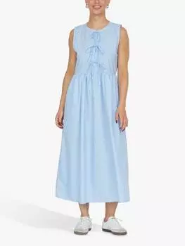 Платье с галстуком джиро спереди Sisters Point, светло-синий