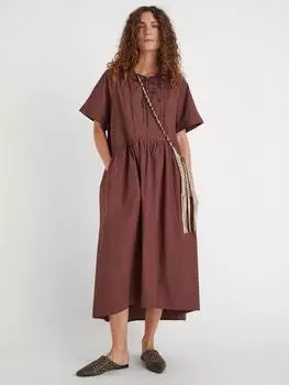 Платье с галстуком на шее от ronya InWear, цвет Mid Brown