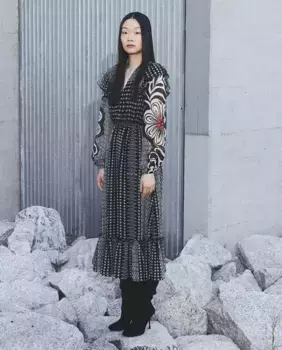 Платье с геометрическим принтом Sfera, мультиколор