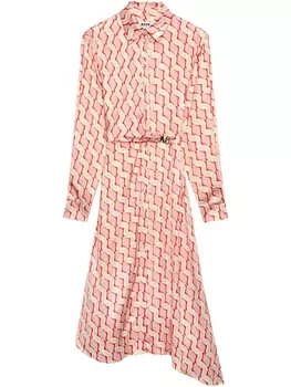Платье с геометрическим узором MSGM, розовый