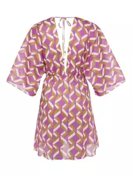 Платье с геометричным принтом ERES, фиолетовый