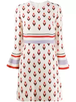 Платье с геометричным принтом VALENTINO GARAVANI, нейтральный