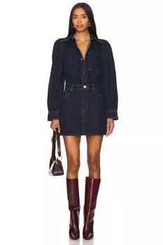 Платье с глубоким вырезом Blanknyc, индиго