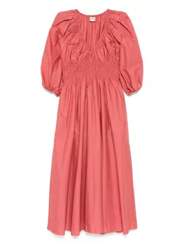 Платье с глубоким вырезом и пуговицами Matteau, розовый