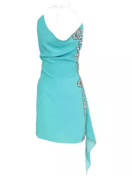 Платье с графичным принтом Amir Slama, синий