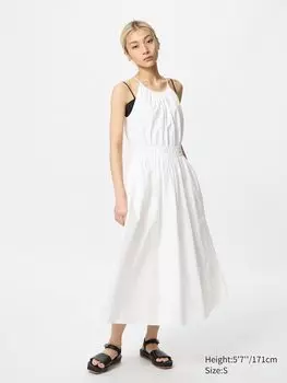Платье с халтер-воротником (без рукавов) Uniqlo, белый