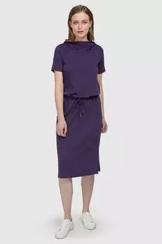 Платье с капюшоном и оборками Helmidge, фиолетовый