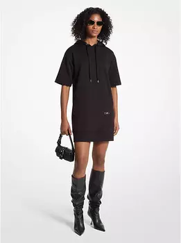 Платье с капюшоном из хлопка Michael Kors, черный