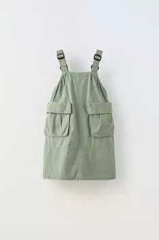 Платье с капюшоном с капюшоном Zara, светлый хаки