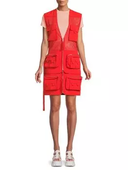 Платье с карманами Kenzo, вишня