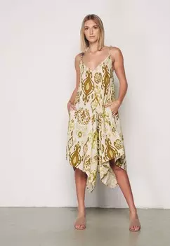 Платье с комбинезоном с цветочным узором Herita, желтый