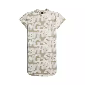 Платье с коротким рукавом G-Star Printed Loose, бежевый