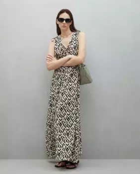 Платье с коротким рукавом и центральной шайбой Easy Wear, черный