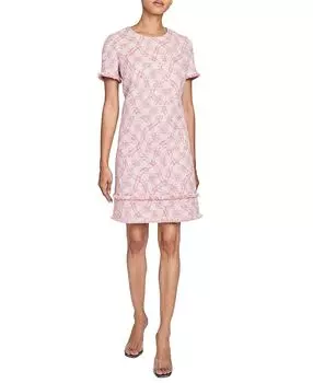 Платье с коротким рукавом MELANIA из хлопкового жаккарда Santorelli, розовый