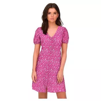 Платье с коротким рукавом Only Nova Lux, розовый