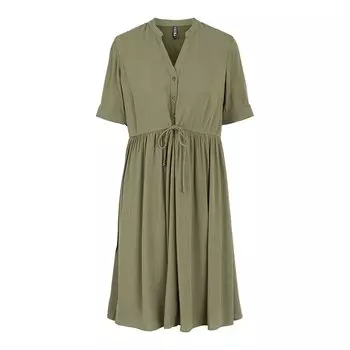 Платье с коротким рукавом Pieces Otena, зеленый