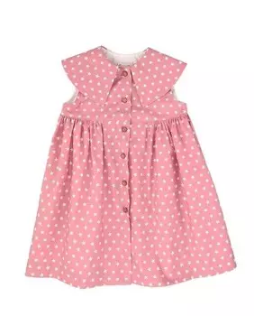 Платье с короткими рукавами для девочки со звездным принтом Charanga, розовый