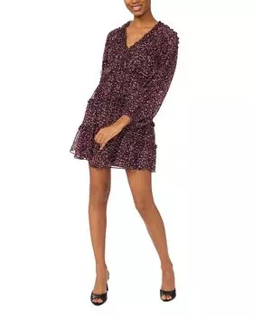 Платье с короткими рукавами-фонариками CeCe, мультиколор