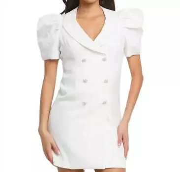 Платье с короткими рукавами-фонариками в цвете Off White THE SANG