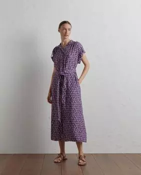 Платье с короткими рукавами и этническим принтом Lloyd's, фиолетовый