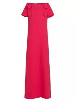 Платье с короткими рукавами и бантом Carolina Herrera