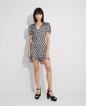 Платье с короткими рукавами и цветочным принтом Nalle, мультиколор