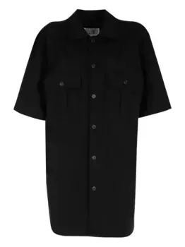 Платье с короткими рукавами и карманами MM6 Maison Margiela, черный