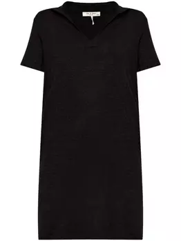 Платье с короткими рукавами и V-образным вырезом rag & bone, черный