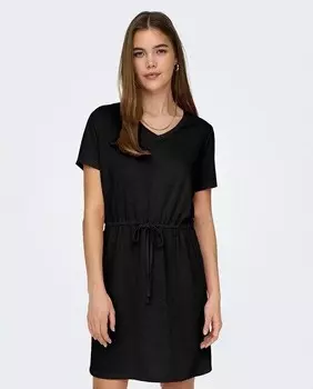 Платье с короткими рукавами и V-образным вырезом Jdy, черный
