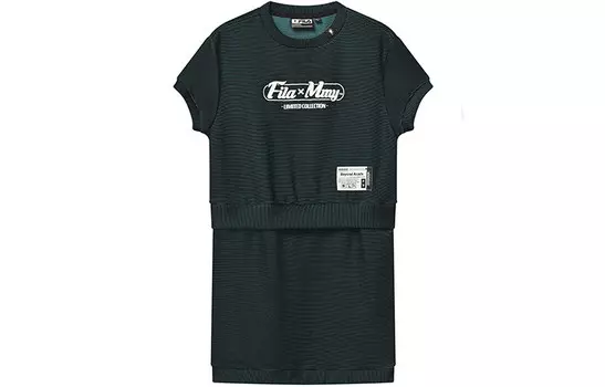 Платье с короткими рукавами Mihara Yasuhiro X, женское, Moni Blue Fila