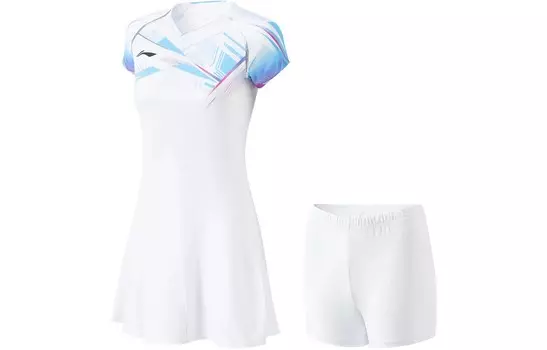 Платье с короткими рукавами серии Badminton, женское, белое Lining