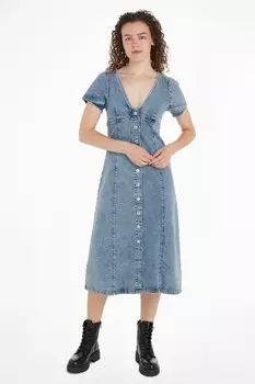 Платье с короткими рукавами Tommy Jeans, синий