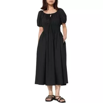 Платье с короткими рукавами Uniqlo, черный