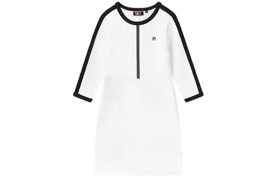 Платье с короткими рукавами женское белое Fila