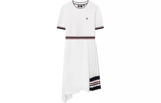 Платье с короткими рукавами женское белое Fila