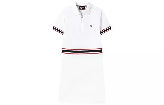 Платье с короткими рукавами женское белое Fila