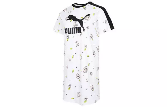 Платье с короткими рукавами женское белое Puma