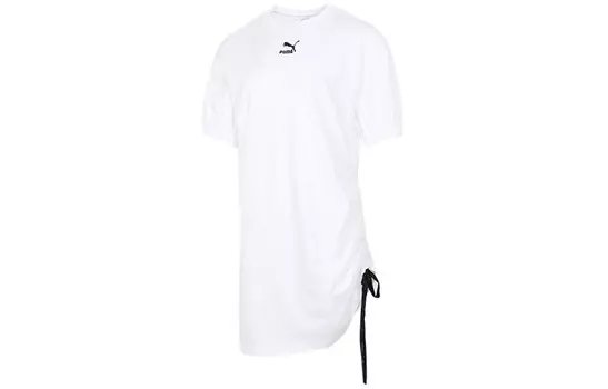Платье с короткими рукавами женское белое Puma