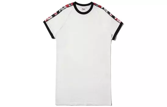 Платье с короткими рукавами женское белое Fila