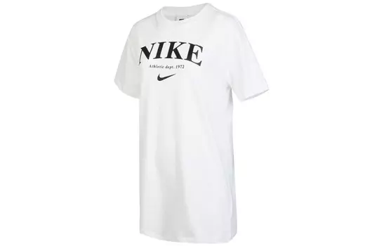 Платье с короткими рукавами женское белое Nike