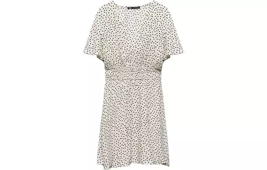 Платье с короткими рукавами женское белое Zara