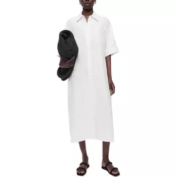 Платье с короткими рукавами женское белое Cos